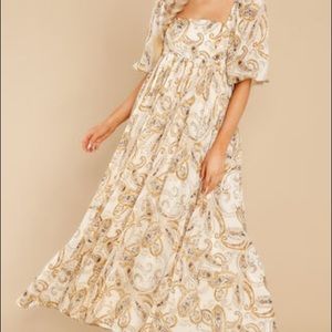 Shop Zoco Midi Paisley Dress